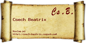 Csech Beatrix névjegykártya