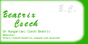 beatrix csech business card
